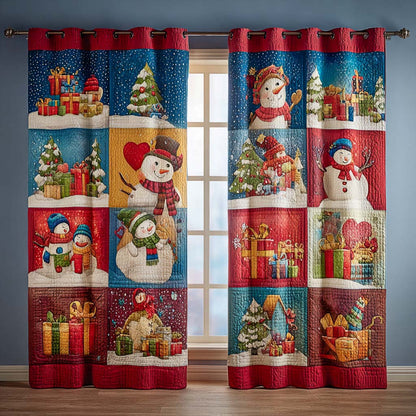 Frosty Family Quilted Curtains NCU0NXD906
