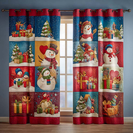 Frosty Family Quilted Curtains NCU0NXD906