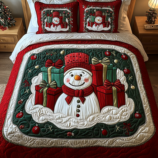 Frosty Festivities 3-Piece Quilted Bedding Set NCU0VH694