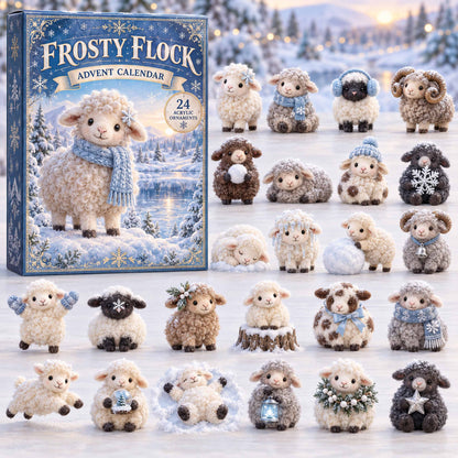 CHRISTMAS KICKOFF 40% OFF - Frosty Flock Advent Calendar 2026 - 24-Day Festive Countdown, Acrylic Charms Blind Box - Gift For Family and Friends AC0TD029