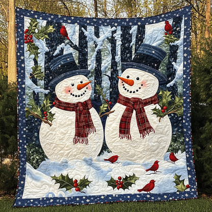 Frosty Friends Forever Quilted Blanket NCU0TL1640
