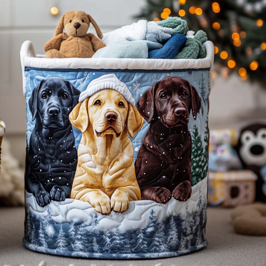 Frosty Friends Quilted Laundry Basket NCU0NNT1747