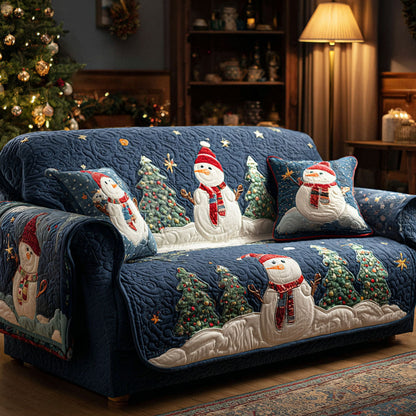 Frosty Friends Quilted Sofa Cover NCU0TV795