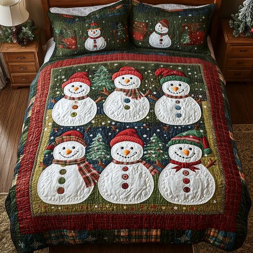 Frosty Gathering 3-Piece Quilted Bedding Set NCU0NVH001