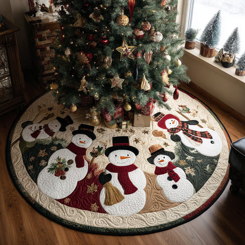 Frosty Heart Christmas Quilted Tree Skirt NCU0DV1408