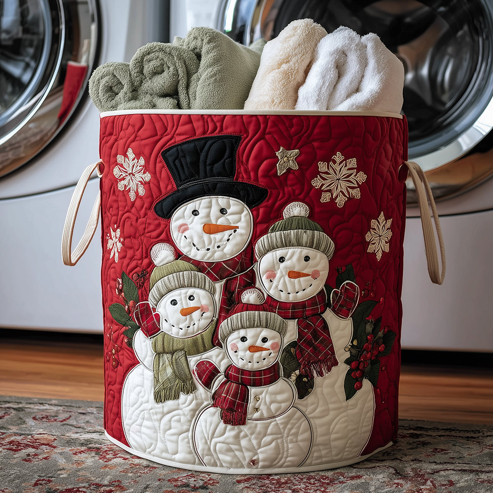 Frosty Home Crew Quilted Laundry Basket NCU0TH3184