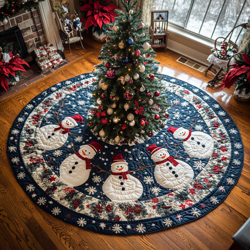 Frosty Morning Christmas Quilted Tree Skirt NCU0DV1411