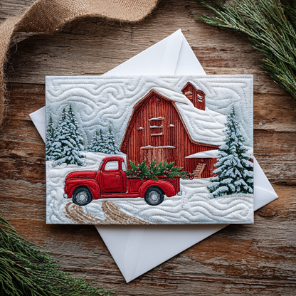 Frosty Morning Quilted Fabric Postcard NCU0DDK1900