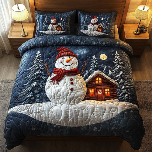 Frosty Night 3-Piece Quilted Bedding Set NCU0DQQ043