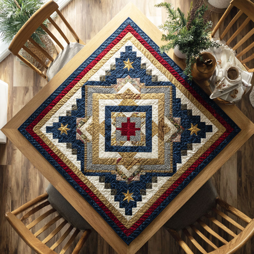 Frosty Night Quilted Table Topper NCU0NTD230