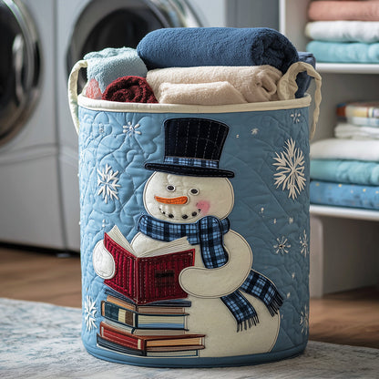 Frosty Reading Quilted Laundry Basket NCU0TH3161