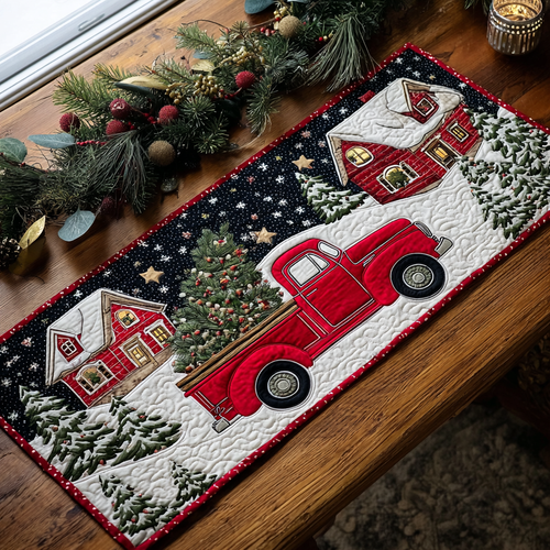 Frosty Ride Quilted Table Runner NCU0DDK1334