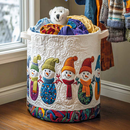 Frosty Smiles Quilted Laundry Basket NCU0NNT1562
