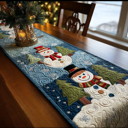 Frosty Smiles Quilted Table Runner NCU0DDK1314