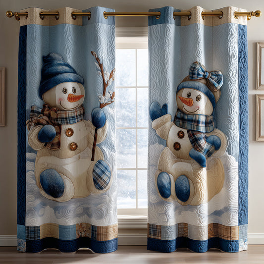 Frosty Snowman Love Quilted Curtains NCU0TH3765