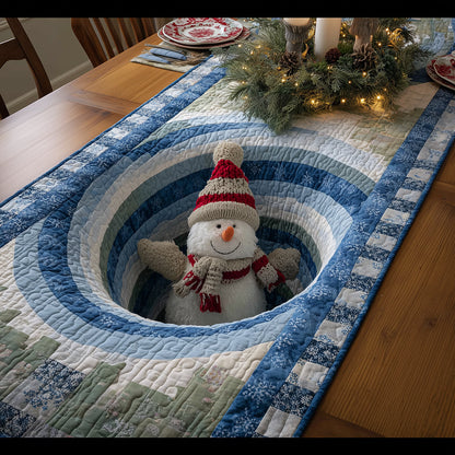 Frosty Sparkle Quilted Table Runner NCU0TH3349