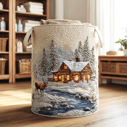 Frosty Trail Quilted Laundry Basket NCU0NTV584