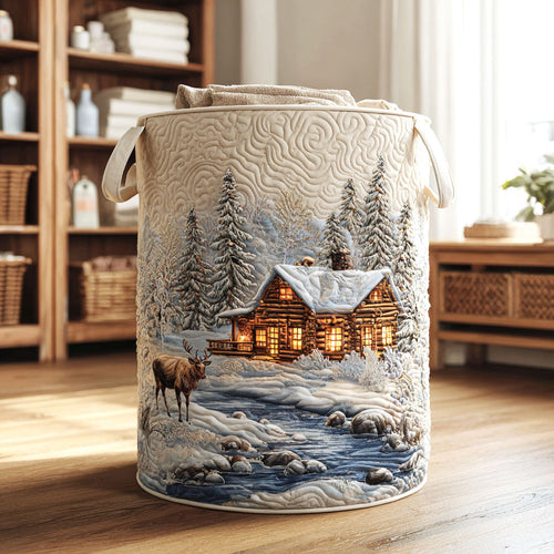 Frosty Trail Quilted Laundry Basket NCU0NTV584