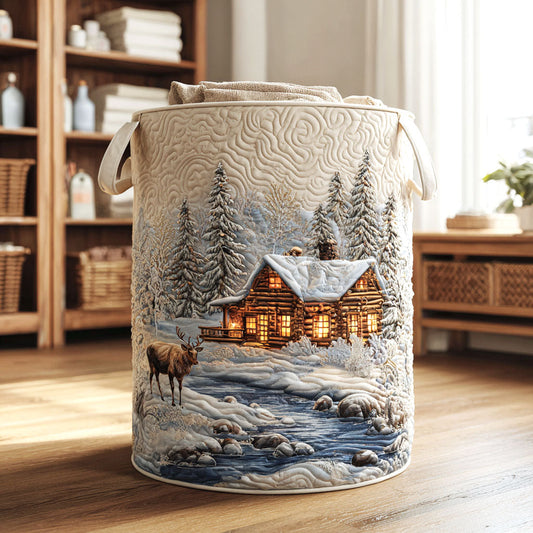 Frosty Trail Quilted Laundry Basket NCU0NTV584