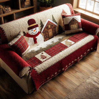 Frosty Village Joy Quilted Sofa Cover NCU0NTD917