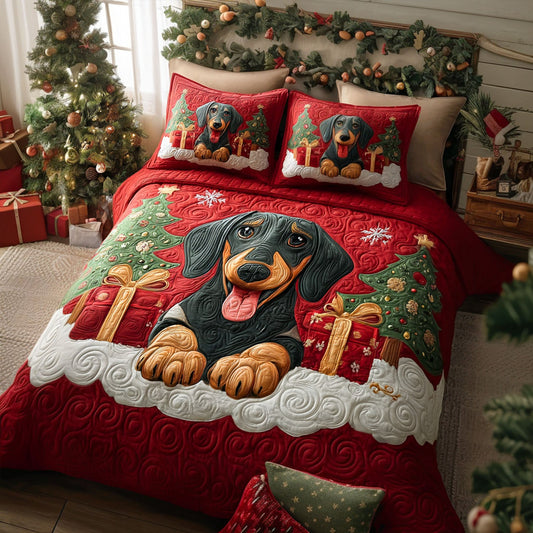 Frosty Wiener 3-Piece Quilted Bedding Set NCU0PTT1453
