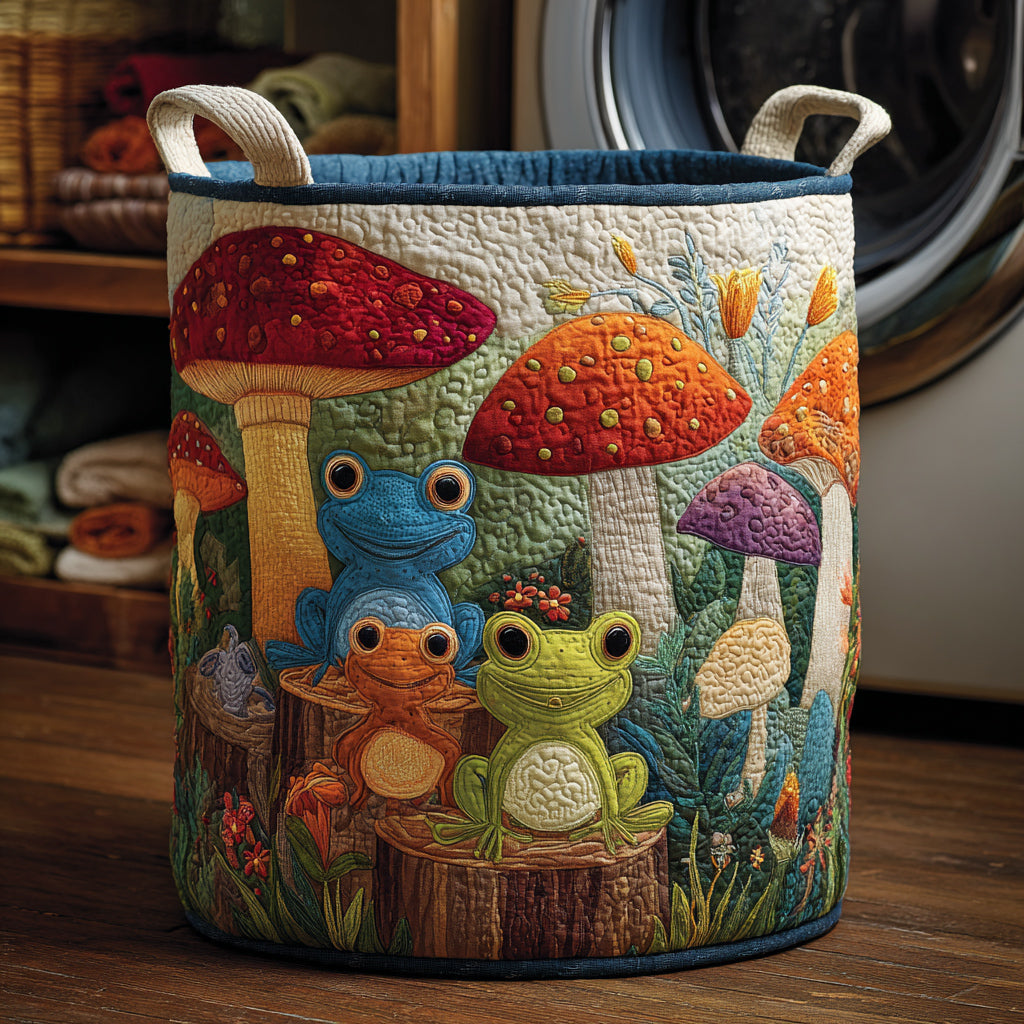 Fungus Mushroom Quilted Laundry Basket NCU0HNH592
