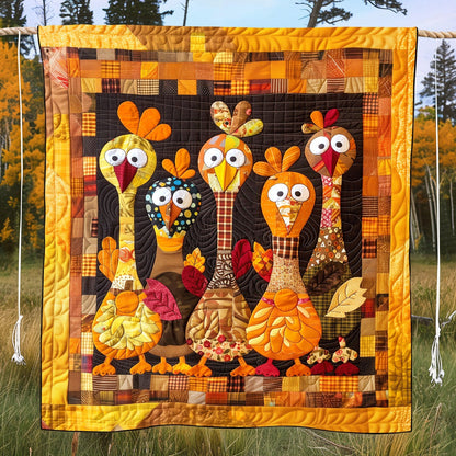 Funky Turkeys Quilted Blanket NCU0TH1091