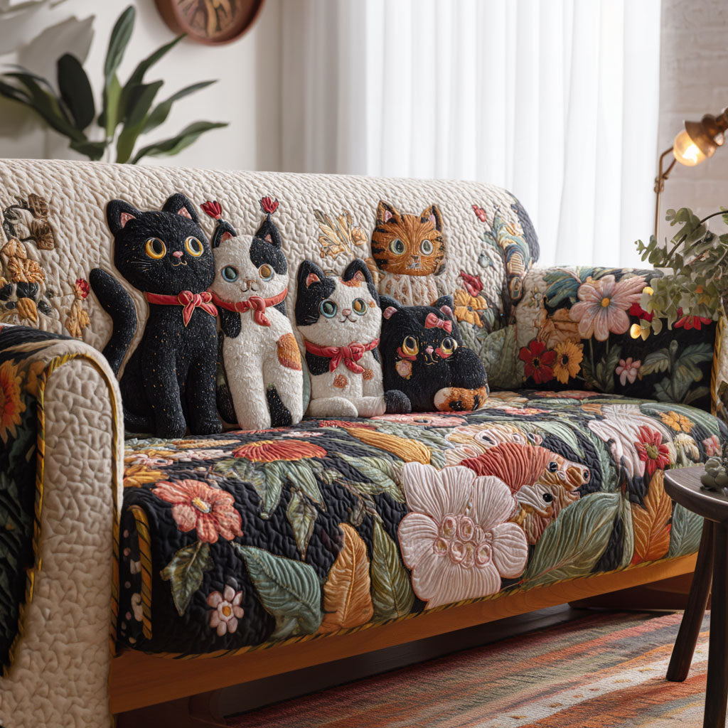 Furry Comfort Quilted Sofa Cover NCU0PTT2147