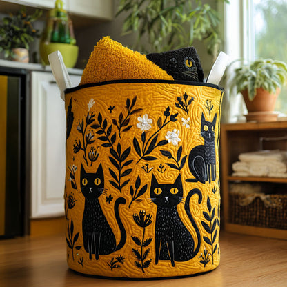 Furry Florals Quilted Laundry Basket NCU0PTT1130