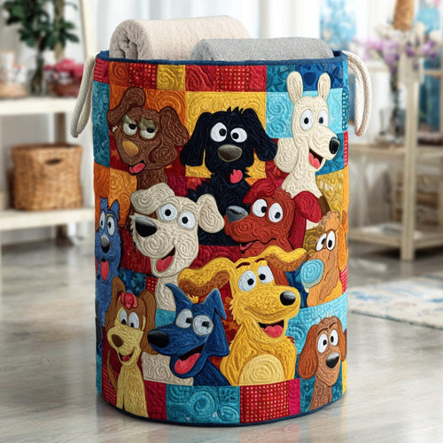 Furry Friends Quilted Laundry Basket NCU0NNL047