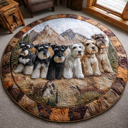 Furry Sunshine Quilted Round Mat NCU0DV1216