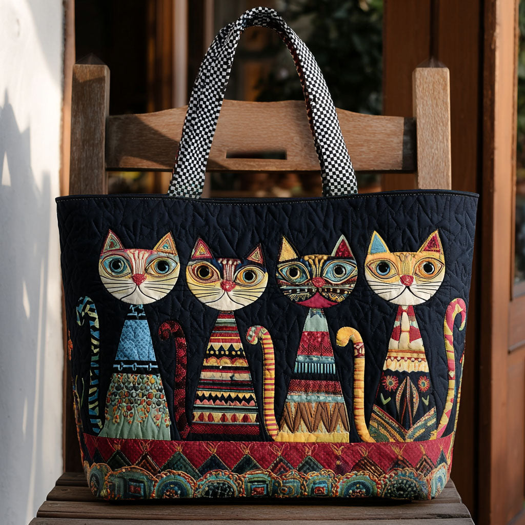 Fuzzy Little Kingdom Quilted Tote Bag NCU0PTT1761