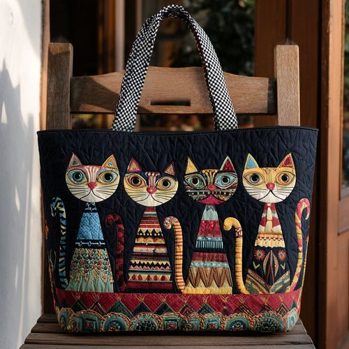 Fuzzy Little Kingdom Quilted Tote Bag NCU0PTT1761