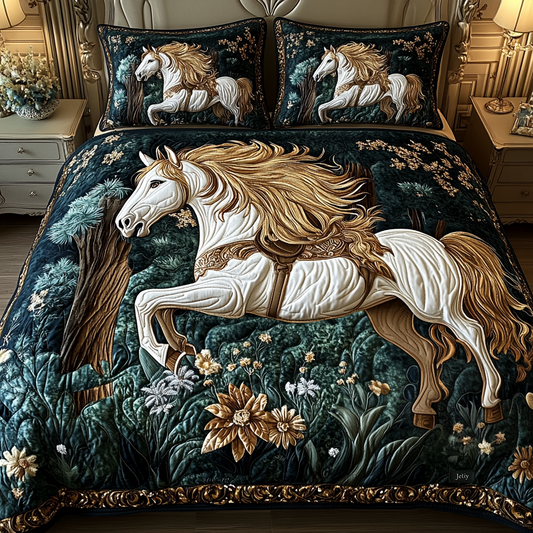 Gallant Grace 3-Piece Quilted Bedding Set NCU0VH0369