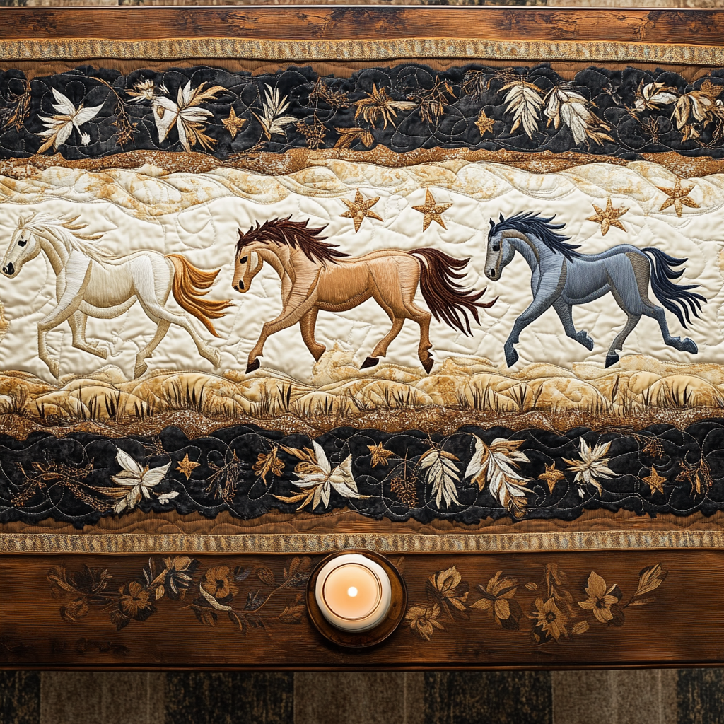 Gallop Charm Quilted Table Runner NCU0NVH938