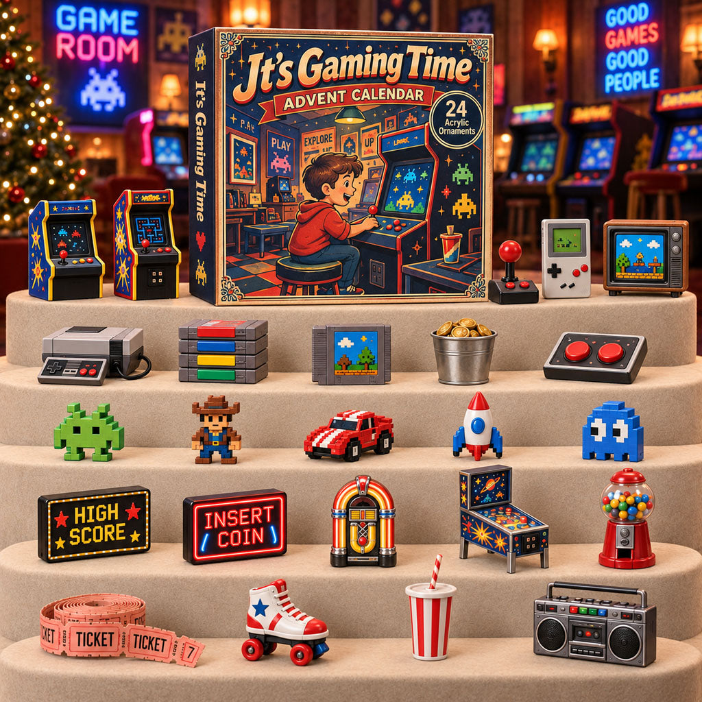 CHRISTMAS KICKOFF 40% OFF - Gaming Time Collection Advent Calendar 2026 - 24-Day Festive Countdown, Acrylic Charms Blind Box - Gift For Gaming Lovers AC0TH240