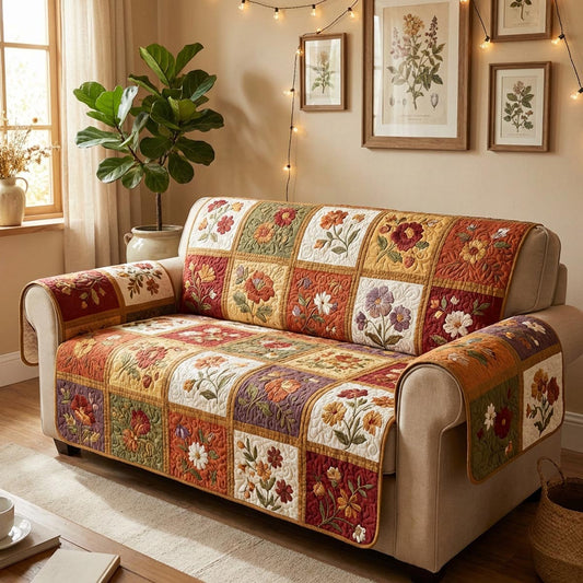 Garden Bloom Quilted Sofa Cover NCU0DV1981