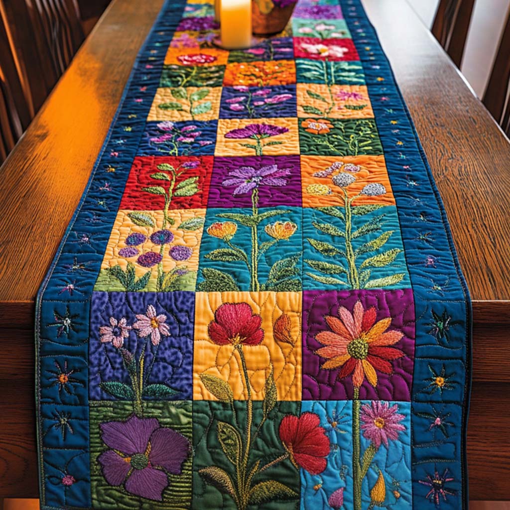 Garden Bloom Quilted Table Runner NCU0NNT1855