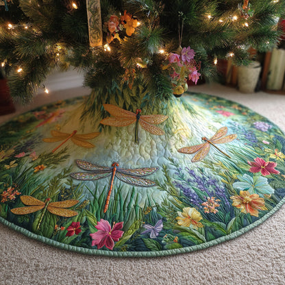 Garden Breeze Christmas Quilted Tree Skirt NCU0PVL756