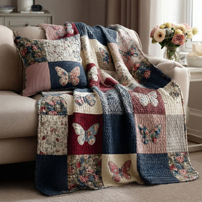 Garden Butterflies Quilted Blanket NCU0LDH481