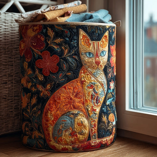 Garden Cats Quilted Laundry Basket NCU0PVL685