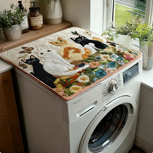 Garden Cats Quilted Washer and Dryer Cover NCU0PTT1894