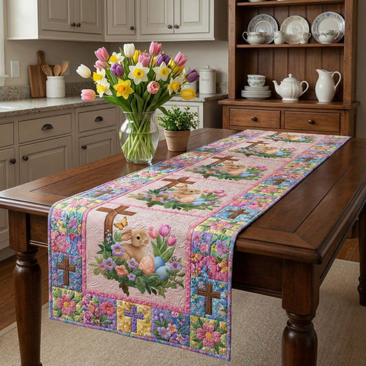 Garden Cross Blessing Quilted Table Runner NCU0NNT3007