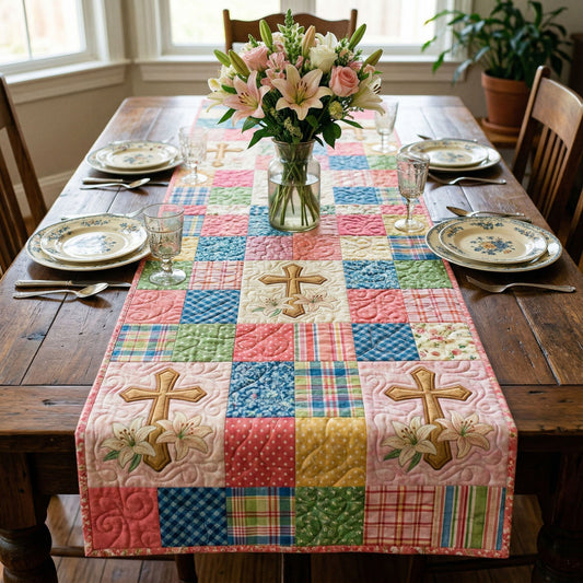 Garden Cross Quilted Table Runner NCU0NNT3039