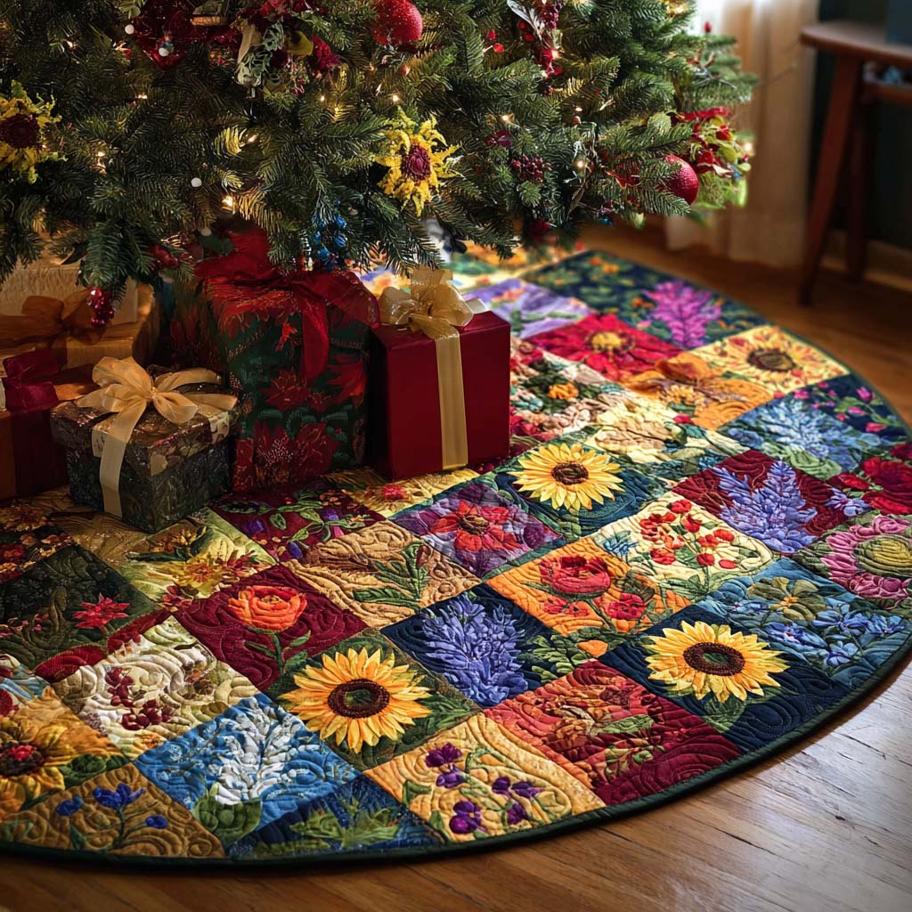 Garden Escape Christmas Quilted Tree Skirt NCU0NNT2411