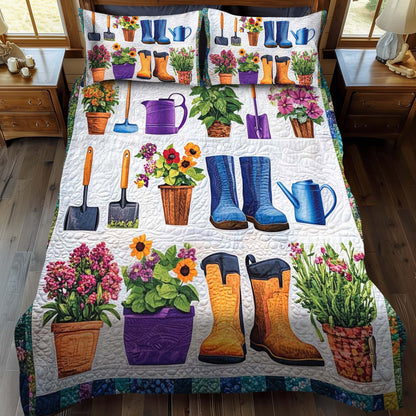 Garden Essentials 3-Piece Quilted Bedding Set NCU0NT1154
