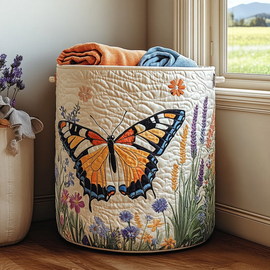 Garden Flutter Quilted Laundry Basket NCU0PVL670