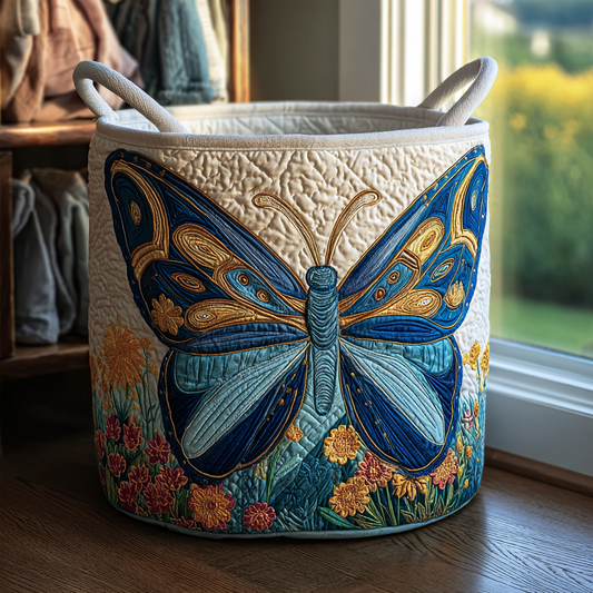Garden Glider Quilted Laundry Basket NCU0PVL432