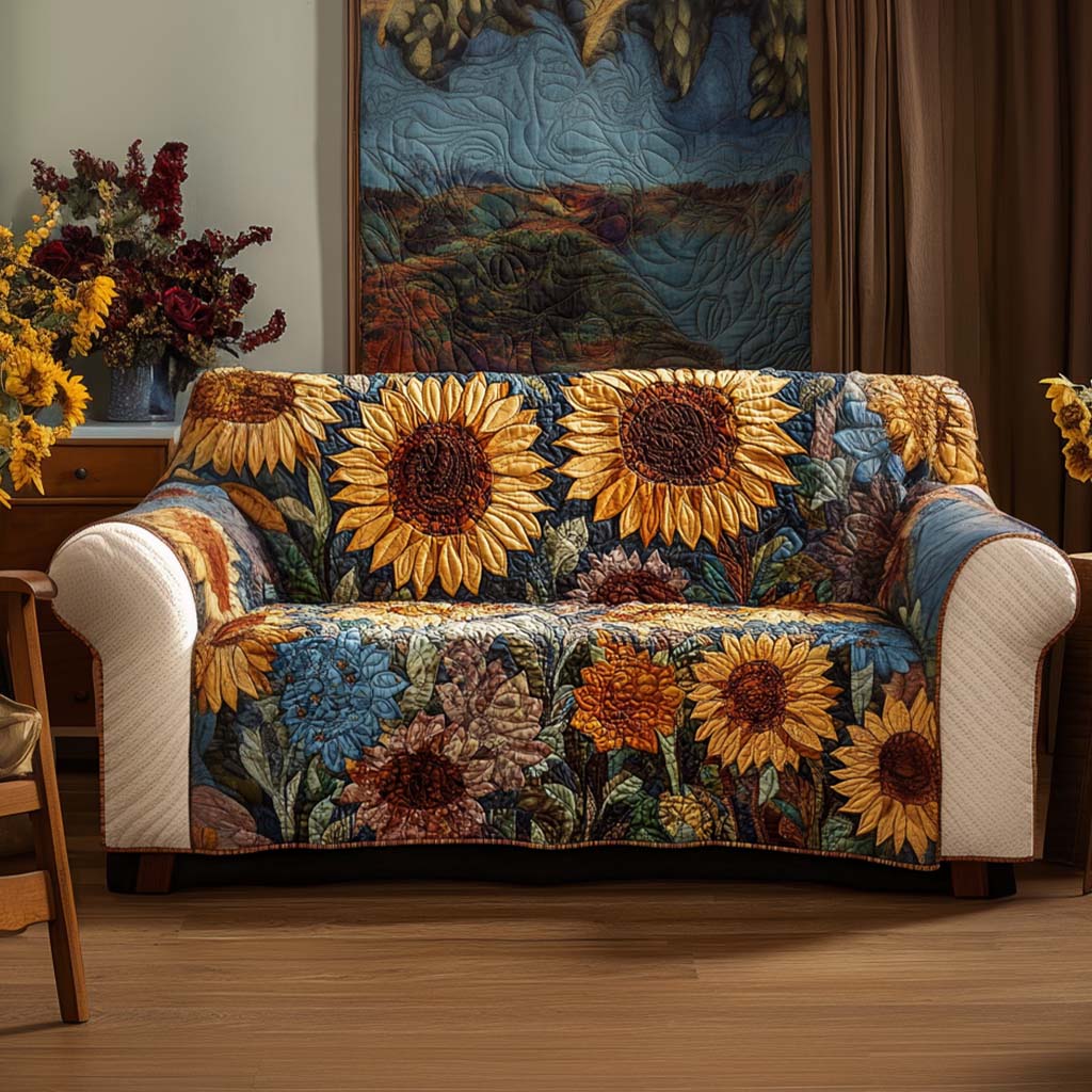 Garden Glory Quilted Sofa Cover NCU0NNT2119