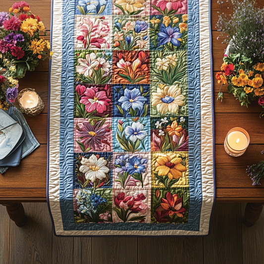 Garden Glory Quilted Table Runner NCU0NVH913